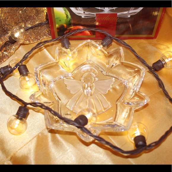 Gorham Angel of Peace Crystal Dish - Picture 2 of 3